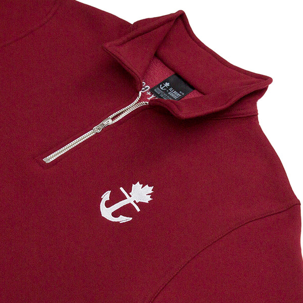 Wine Eco-Fleece Quarter Zip