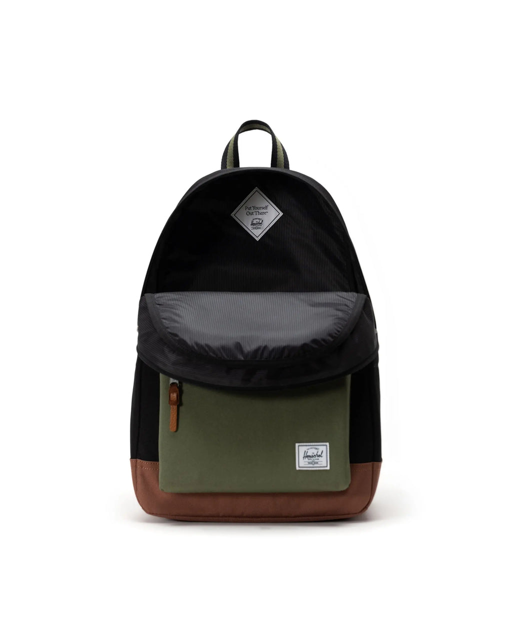 Heritage Backpack x Black/Four Leaf Clover/Saddle Brown