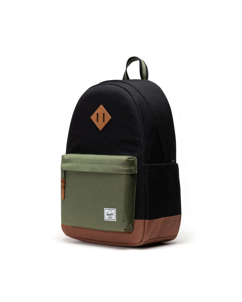 Heritage Backpack x Black/Four Leaf Clover/Saddle Brown