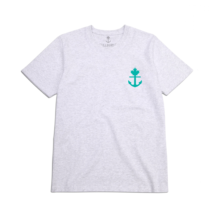 teal anchor lead shirt made in canada