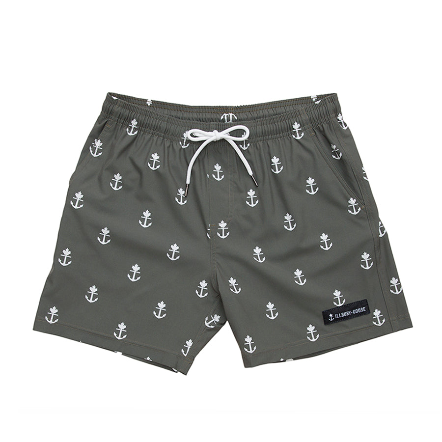 5.5 inch mens shorts little anchor pattern
