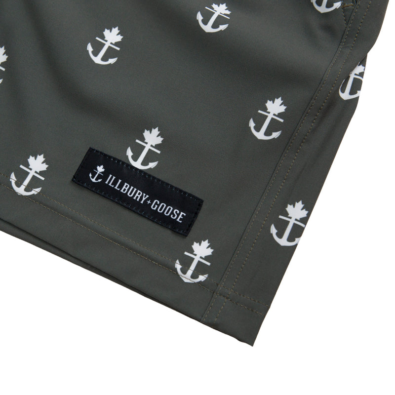 short anchor pattern shorts swim wear