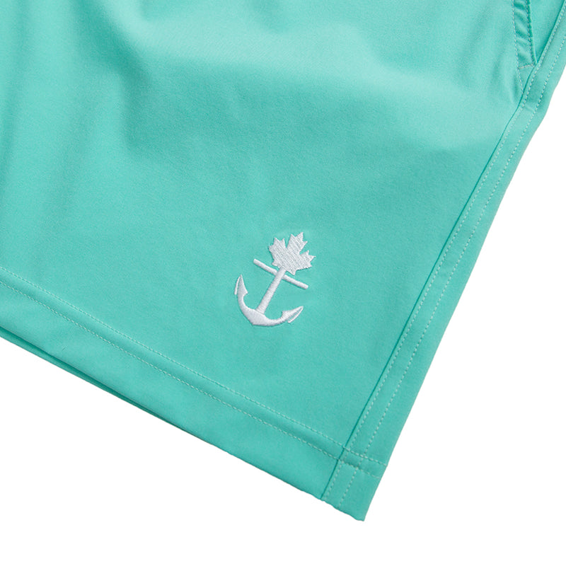 leaf anchor shorts tiffany blue board short swim suit