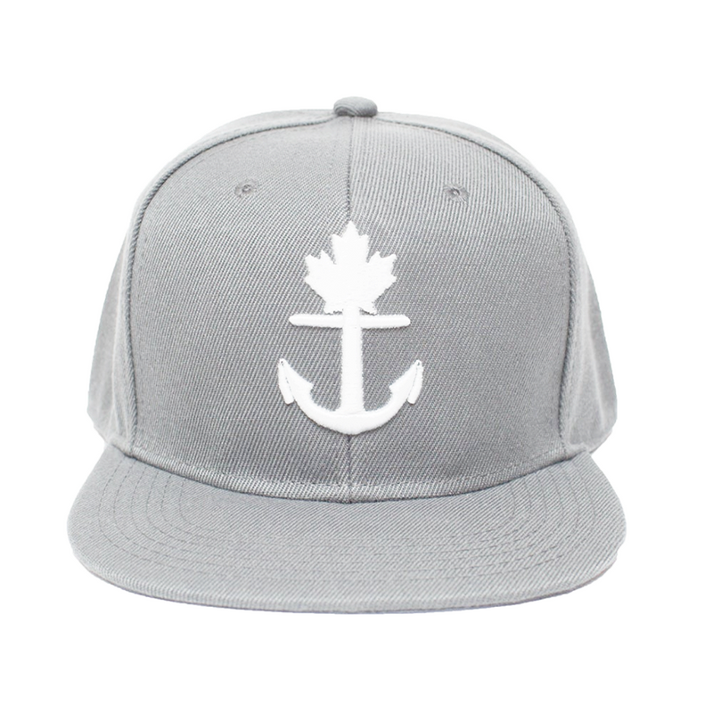 anchor leaf ball hat snapback grey illbury and goose